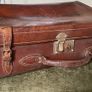 Antique Irish Made Leather Suit Case Image 3