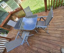 5ft Glass Top Patio Dining Set