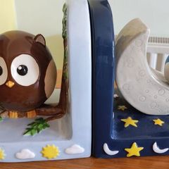 Day and Night Owl Bookends