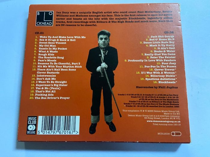 The Best of Ian Dury Double CD Reasons To Be Cheerful