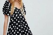 Monki Polka-dot mini dress Size 14/EU 42
