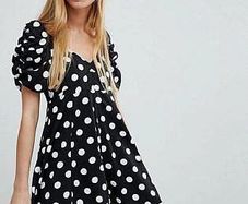 Monki Polka-dot mini dress Size 14/EU 42