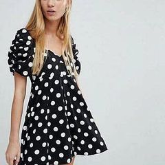Monki Polka-dot mini dress Size 14/EU 42