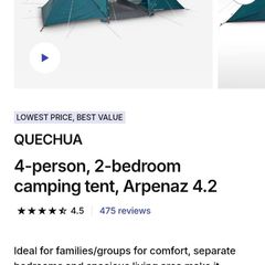 4 man tent never opened