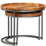 Side Table Set 2 Pieces Solid Mango Wood Image 5