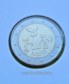 Malta 2017 year Uncirculated 2 Euro coin.