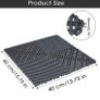 20 Pack Industrial Interlocking Floor Tiles Garage Mats 40 x 40 cm Modular Interlocking Floor Mats Slip Garage PVC Cushion Workshop Drainage Mat for Outdoor Wet Area Image 2