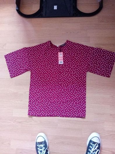 Red & White Polkadot Blouse