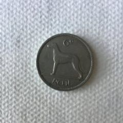 1947 Irish pre decimal Sixpence (6d) coin