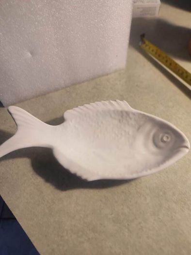 Pottery White Glazed Koi Fish Deep Dish Snack Bowl Tableware Pin Trinket Dish Spoon Rest Soap Dish Kitchen Bathroom Decor