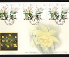 2011 Isle of Man Narcissus (Daffodils) Commemorative Stamps First Day Cover (FDC)