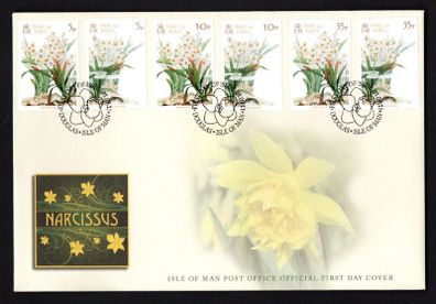 2011 Isle of Man Narcissus (Daffodils) Commemorative Stamps First Day Cover (FDC)