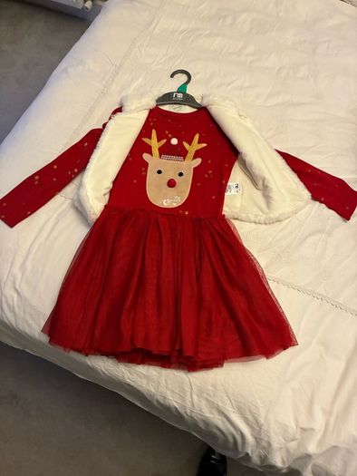 Girls Dress & Gilet Age: 5-6