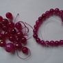 Pink Agate beads, Jewellery making supplies, Craft supplies, Gemstone beads/ Image 4