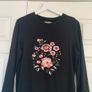 New Look Black Floral Embroidered Jumper Dress Image 3