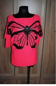 Style One London neon pink butterfly top size UK10/12 EU38/40 Postage included
