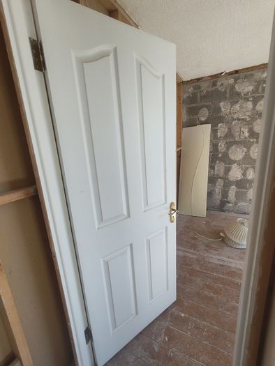 5 white doors