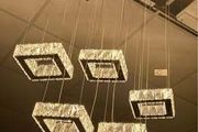 L.E.D. 5 piece Crystal chandelier. Brand new in box
