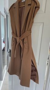 Ladies Camel sleeveless Coat