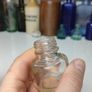 195 - Set of 3 Vintage Clear Glass Cork Screw Top Decorative Collectible Inkwells Ink Bottles Image 10