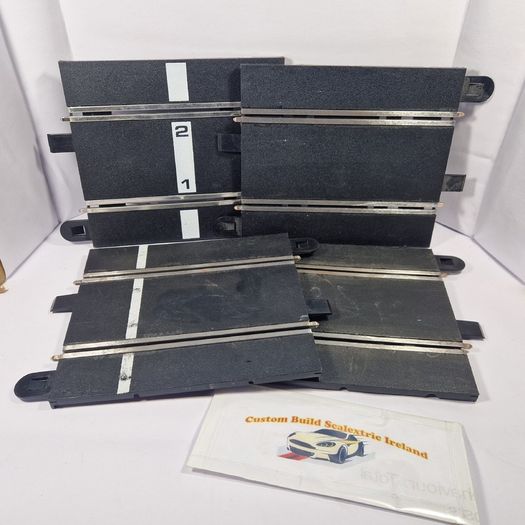 Scalextric C8207: 4x Used Half Straight Track Pieces - Sports Track