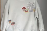 Zara Paw Patrol Unisex light aqua sweatshirt Age 4 EUC