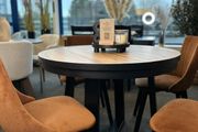 FLEXI 100 Round Extendable Dining Table  100cm to 180cm  Seats up to 8 People