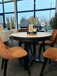FLEXI 100 Round Extendable Dining Table  100cm to 180cm  Seats up to 8 People