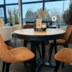 FLEXI 100 Round Extendable Dining Table  100cm to 180cm  Seats up to 8 People