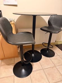 bar table set with matching stools