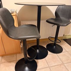 bar table set with matching stools