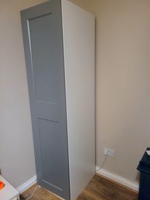 Ikea 'PAX' Wardrobe with 'Grimo' grey door
