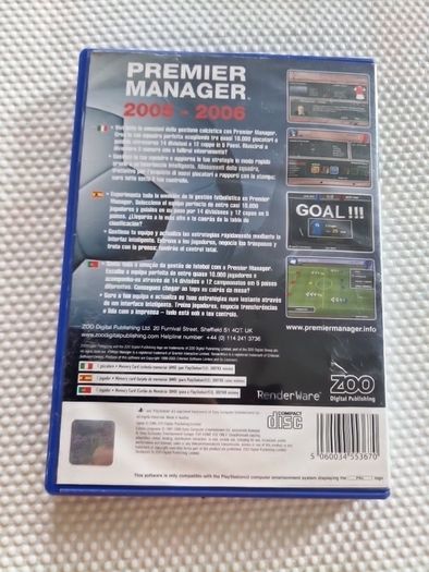 Premier Manager 2005 2006 PlayStation2 Ps2 Games Original