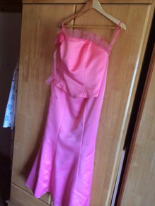 Cerise pink dress bodice & skirt