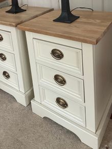 Pair of large solid bedside lockers