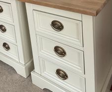 Pair of large solid bedside lockers