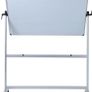 Double-Sided Magnetic Revolving Mobile Whiteboard, Aluminium Frame & Stand,W110xH75 cm Image 3