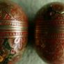 Vintage Decorated Brass Eggs Image 6