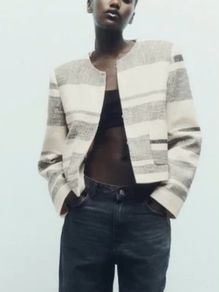 Zara Structured Striped Blazer BNWT