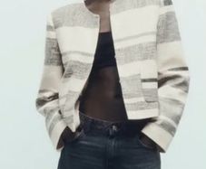 Zara Structured Striped Blazer BNWT