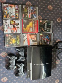 Ps3 fat 3x controllers 8x games