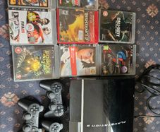 Ps3 fat 3x controllers 8x games