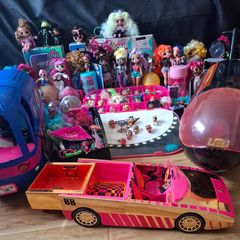 LOL Bundle, 4 in 1 Glamper, 4 in 1 Remix Airplane, Lol Coupe car with pool, lots of dolls and accessories Christmas Birthday