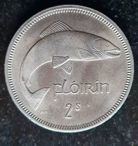 Ireland 1968 Florin Unc coin