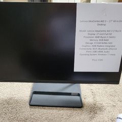 Lenovo IdeaCentre AIO 27 Ryzen 5 SSD Desktop PC Windows 11