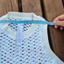 Bershka White Crochet Tie Top, Size UK8 Image 6