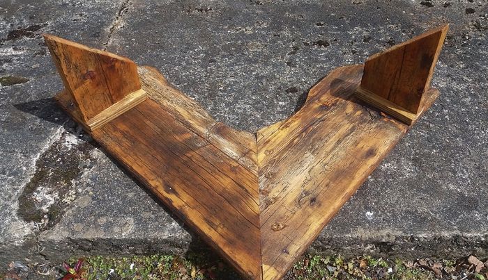 NEW :Rustic Driftwood Floating Corner Shelf