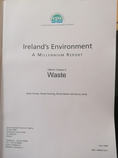A Millennium Report on Waste by the EPA