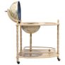 Freestanding Globe Bar Wind Stand Eucalyptus Wood Green Image 9