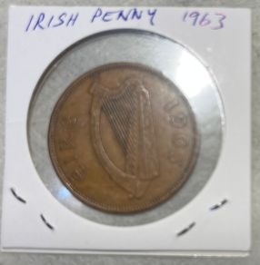 Irish 1p coin 1963